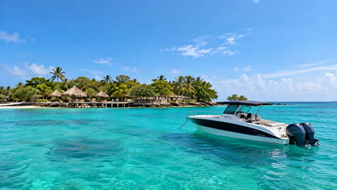 Tropical Rosario Island Escape with Speedboat

