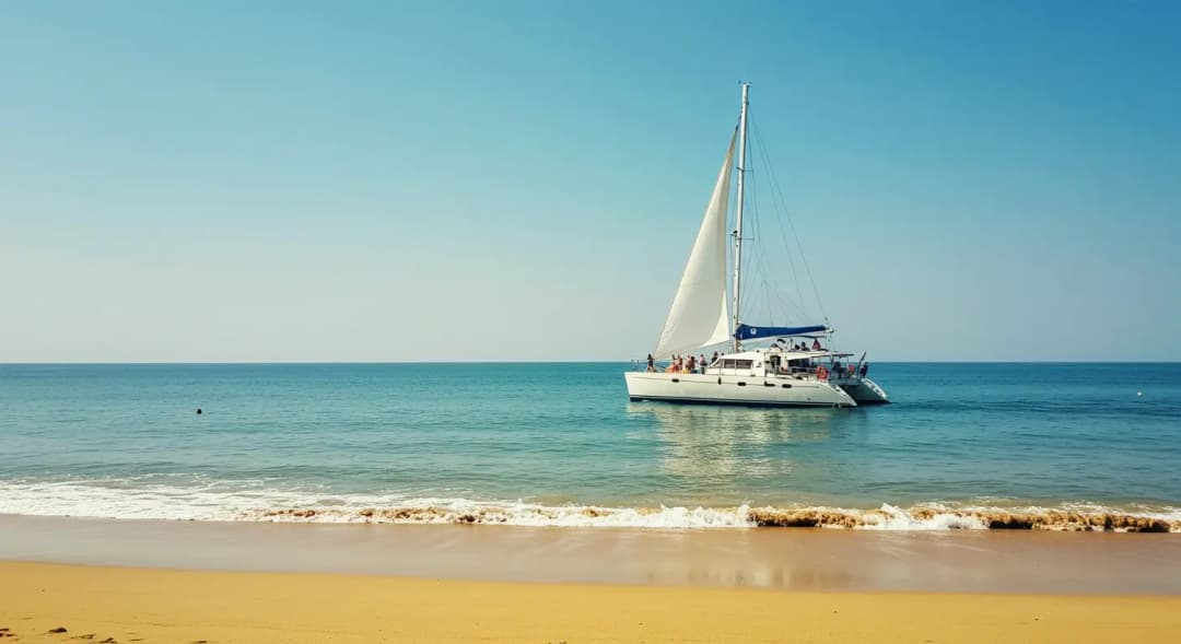 Tamarindo Beach with Catamaran