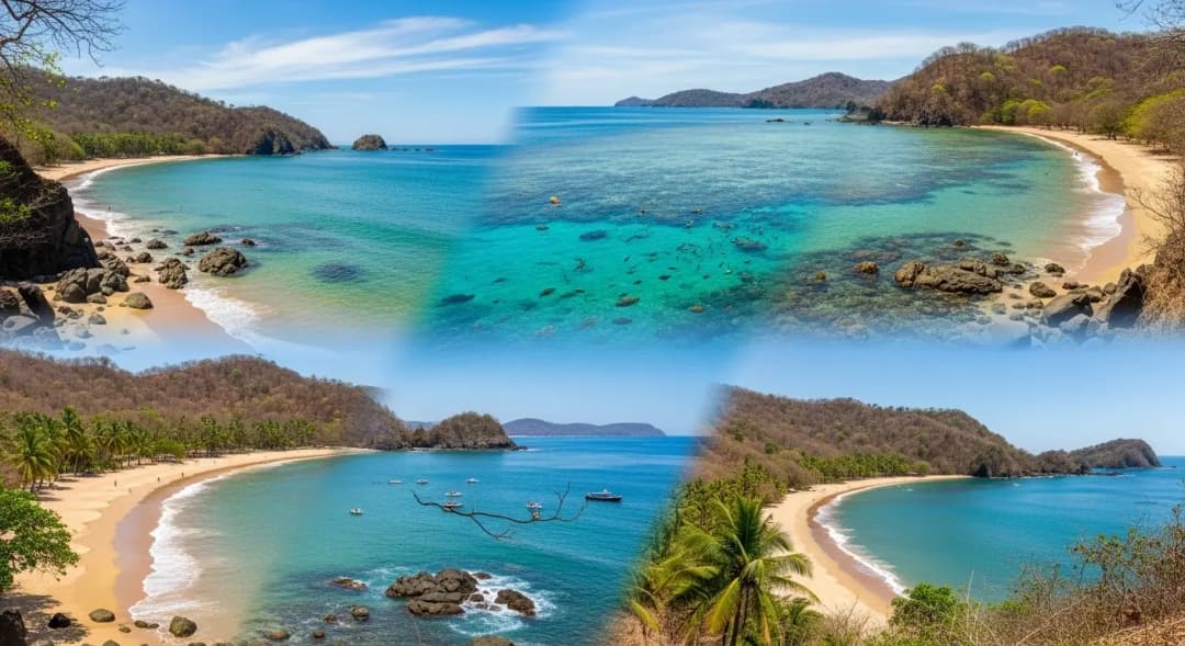 Different beaches in the Gulf of Papagayo, Costa Rica