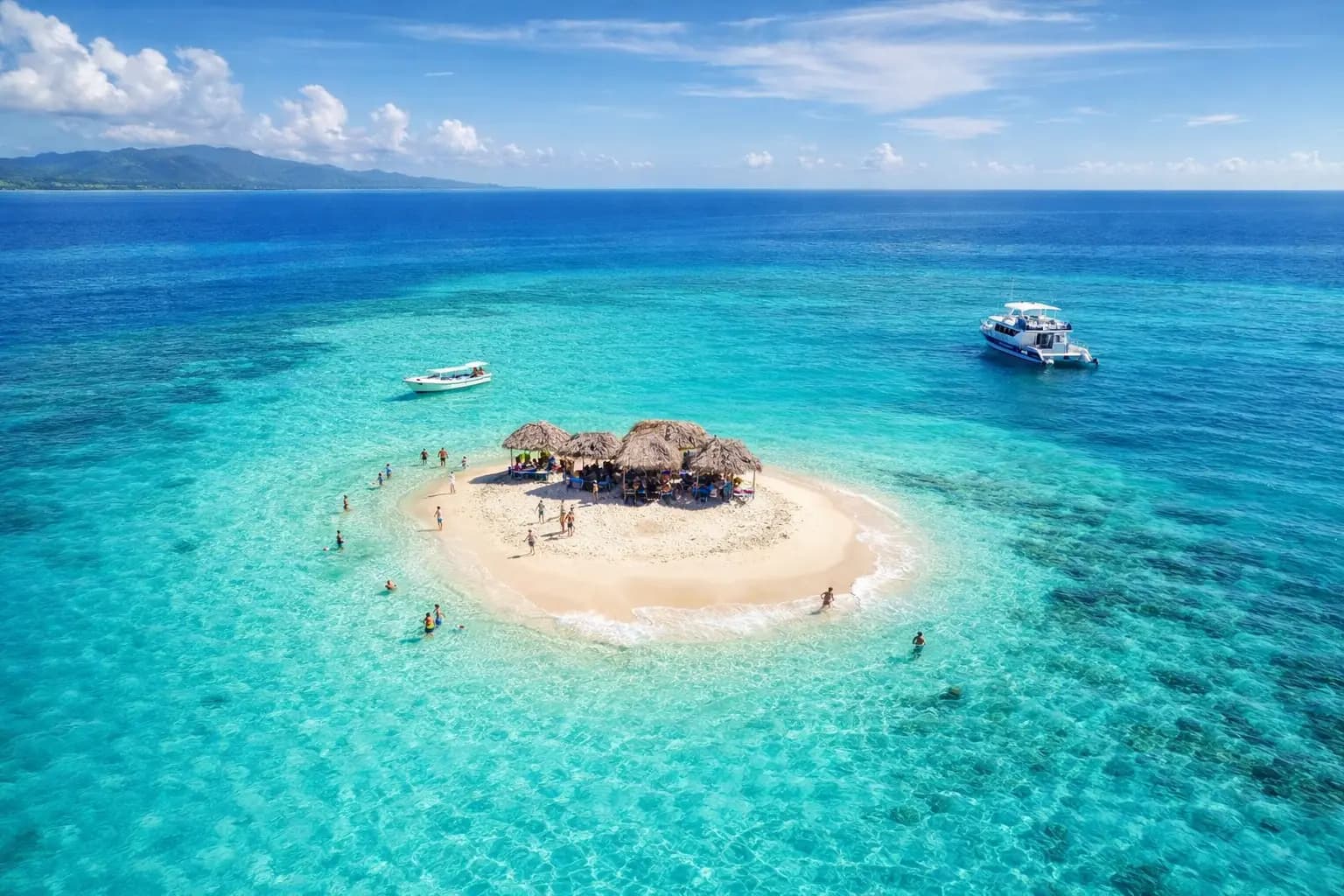 Paradise Island & Cayo Arena (2 hours)  Relax on white sand, swim, snorkel among colorful fish and coral reefs