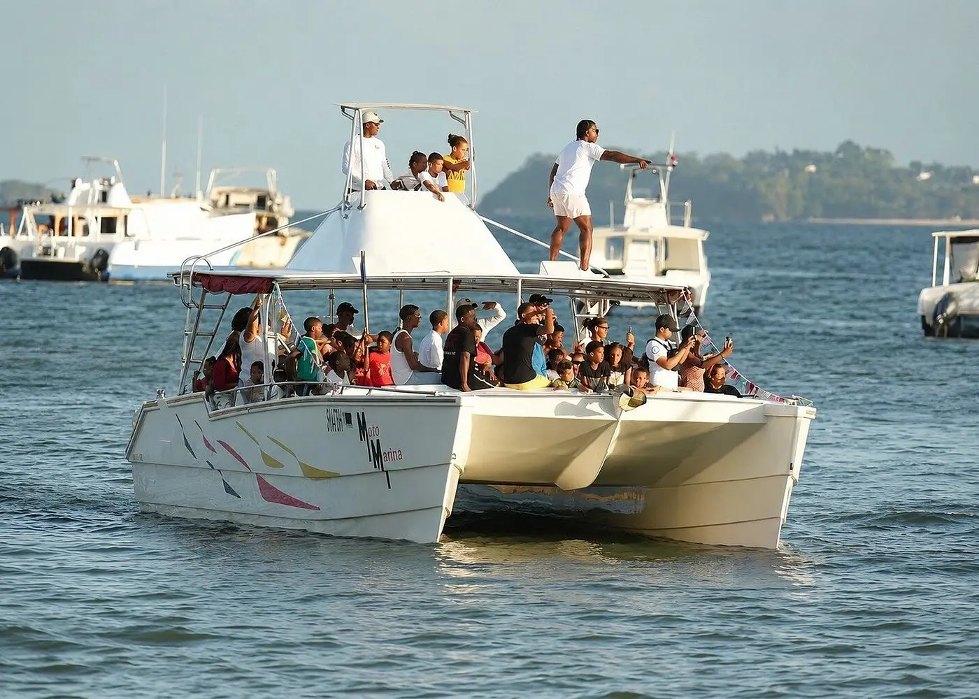 Return Sail to Samaná Town Marina Often a final sighting on the way back. Drinks and snacks onboard.