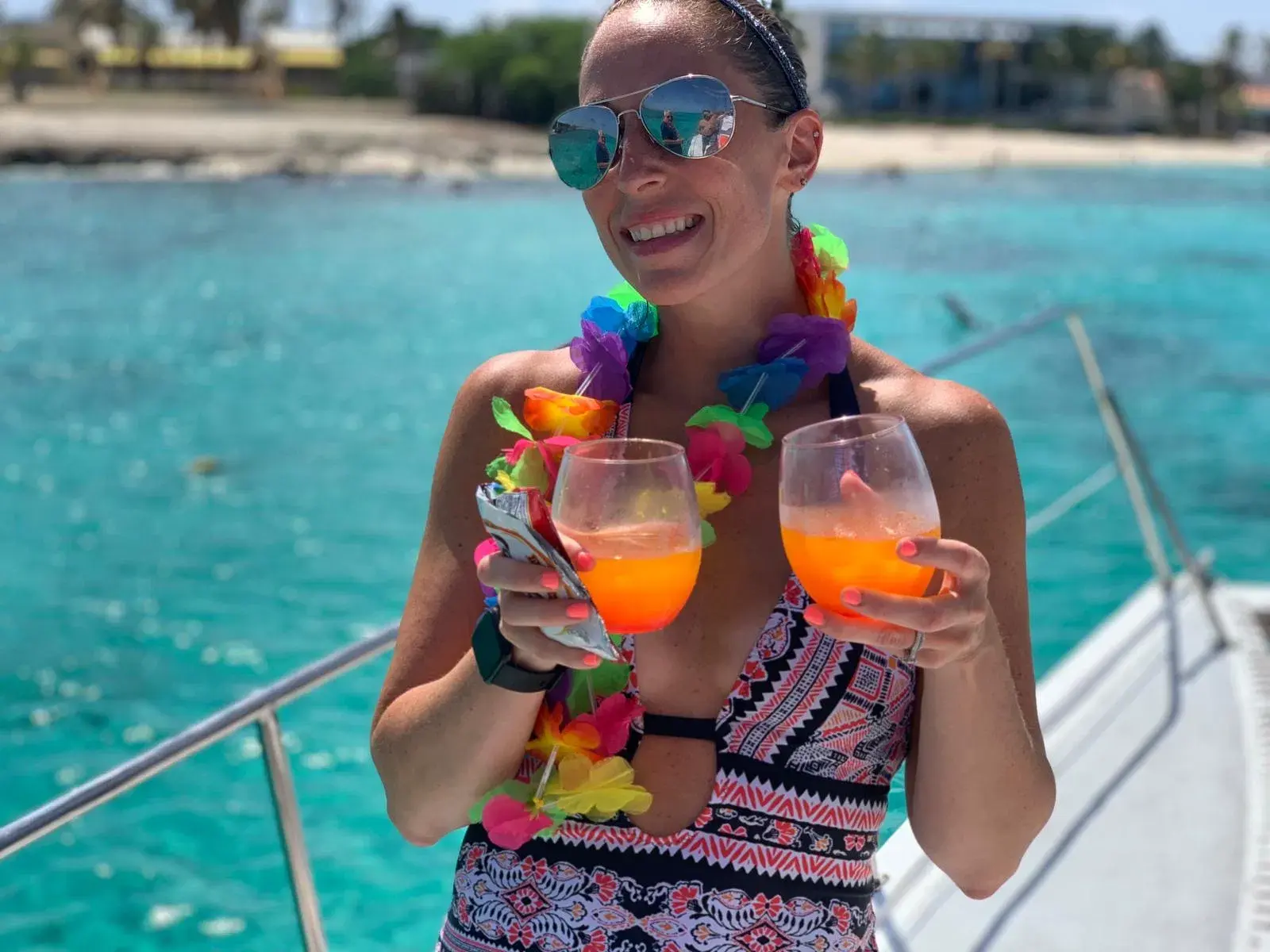 Lunch, Open Bar & Sail Back Fresh lunch and cold drinks come to your lounge seat while the catamaran cruises the coastline back to Palm Beach.