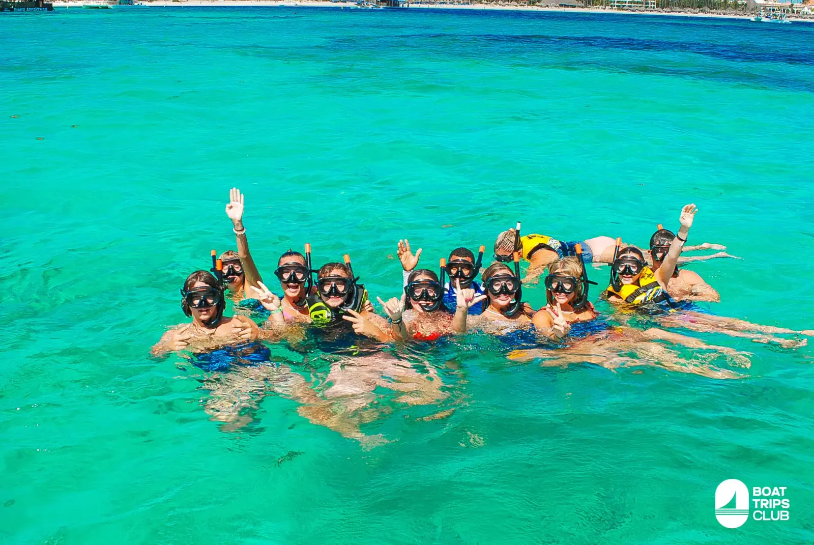 Natural Pool Party End at the natural pool, a waist-deep crystal-clear sandbar in the ocean, music animation and swim, then return to Bavaro Beach