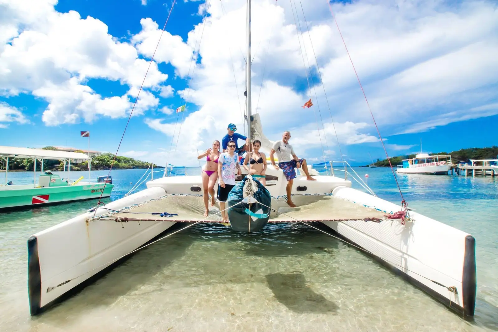 Board at the West End / West Bay dock in Roatan at your confirmed departure time