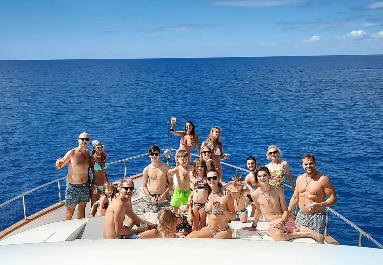 The Golden Hour — The late afternoon Caribbean light on a yacht this size is extraordinary. This is the hour the whole  group gathers on deck without being asked to.