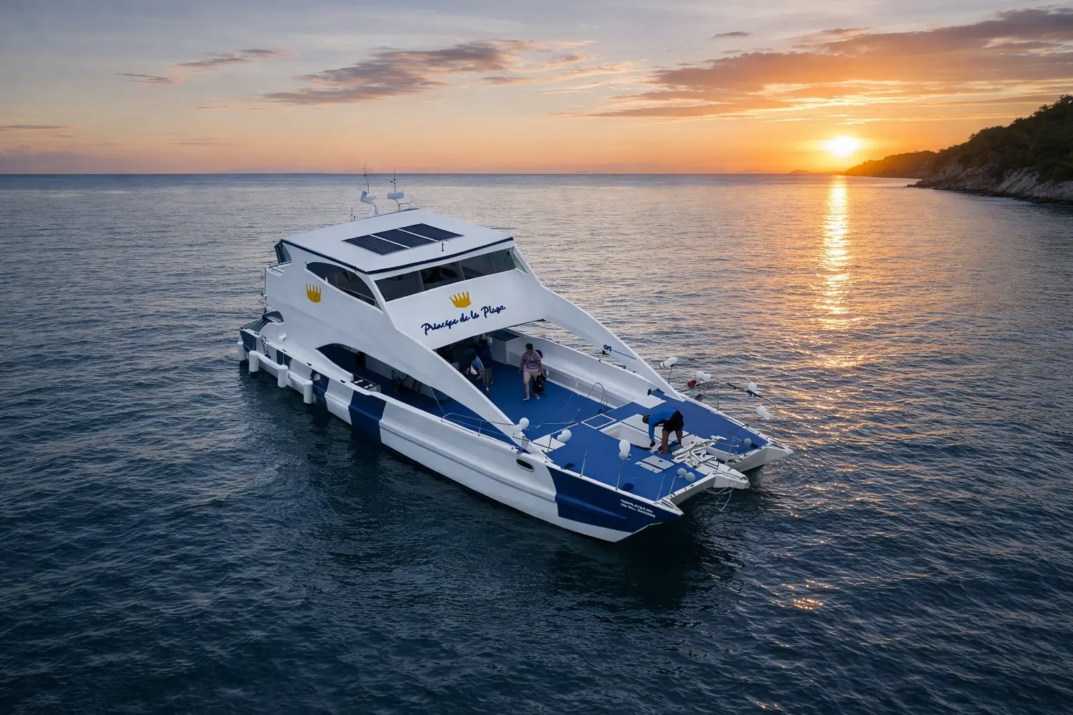 Private Port Pickup & Sunset Departure