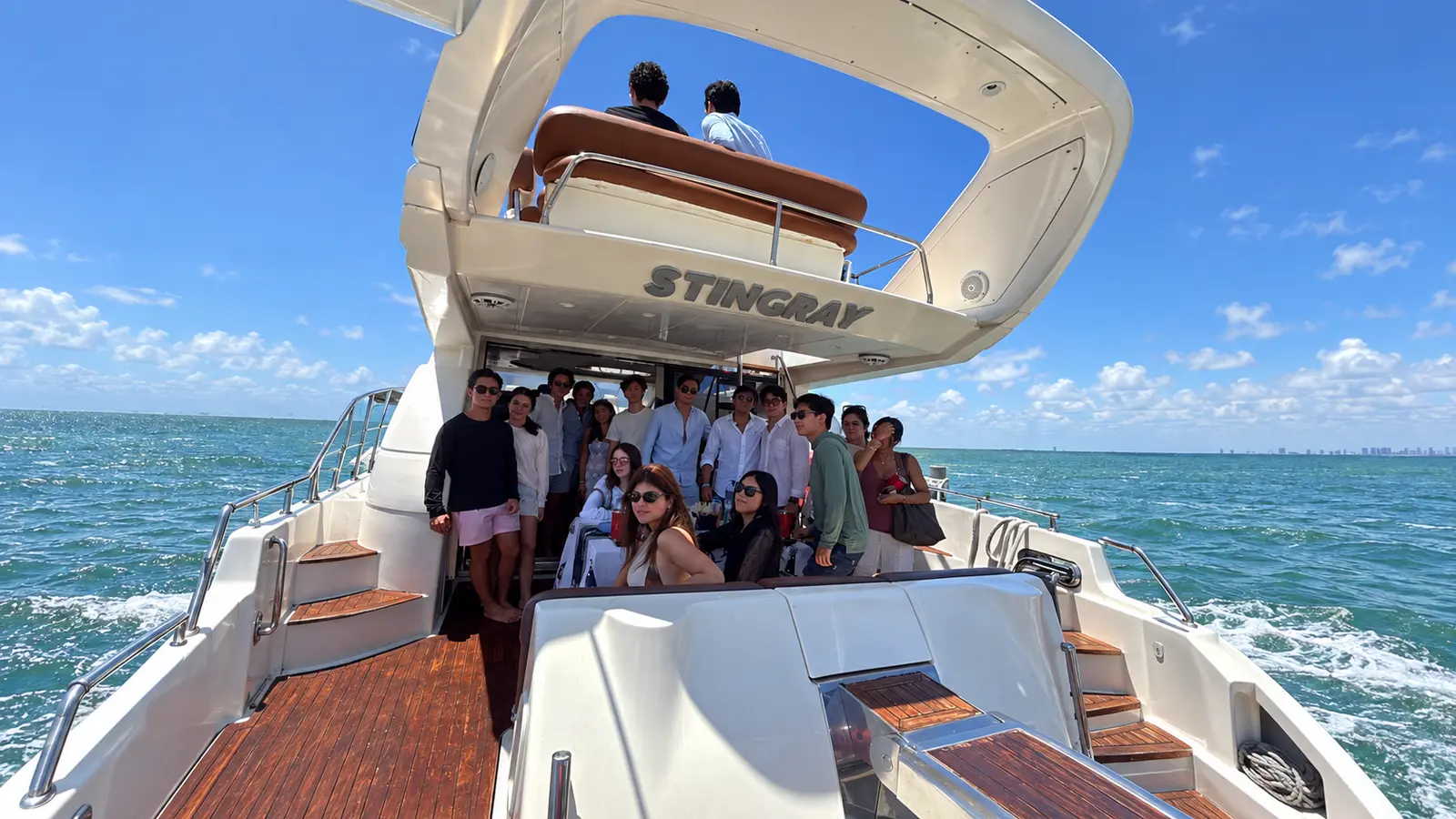 Meet the captain and crew, cooler stocked, both decks yours, any checkout add-ons on ice
