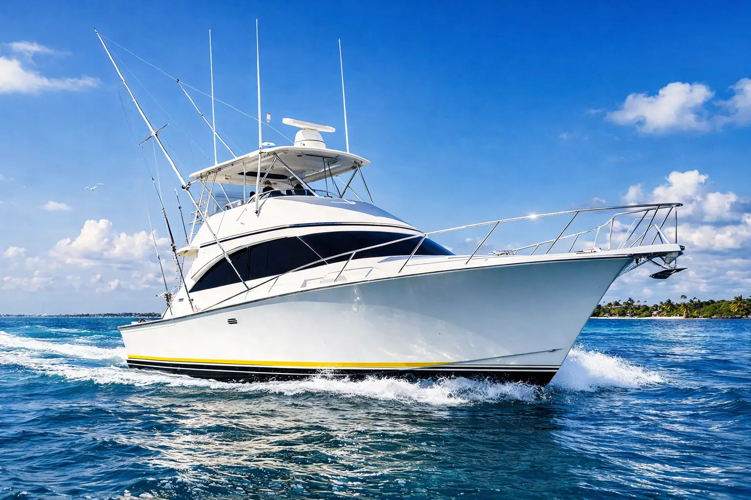 Departure from Cap Cana Marina Meet your crew and board your private fishing boat