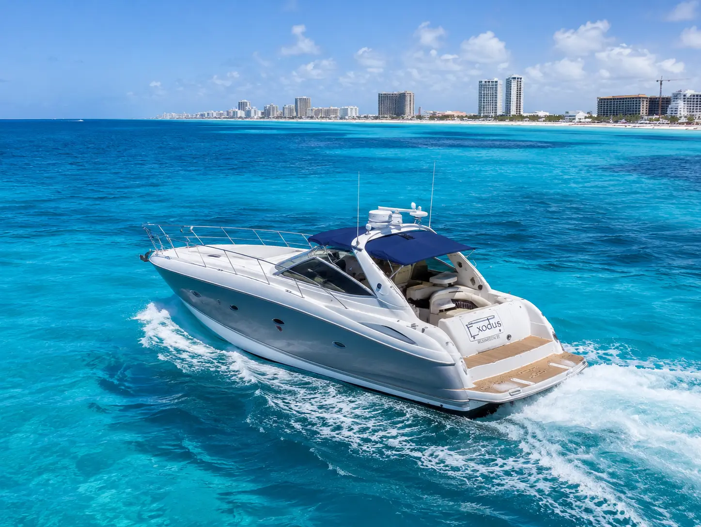Cruise along Cancun coastline Enjoy views of the Hotel Zone