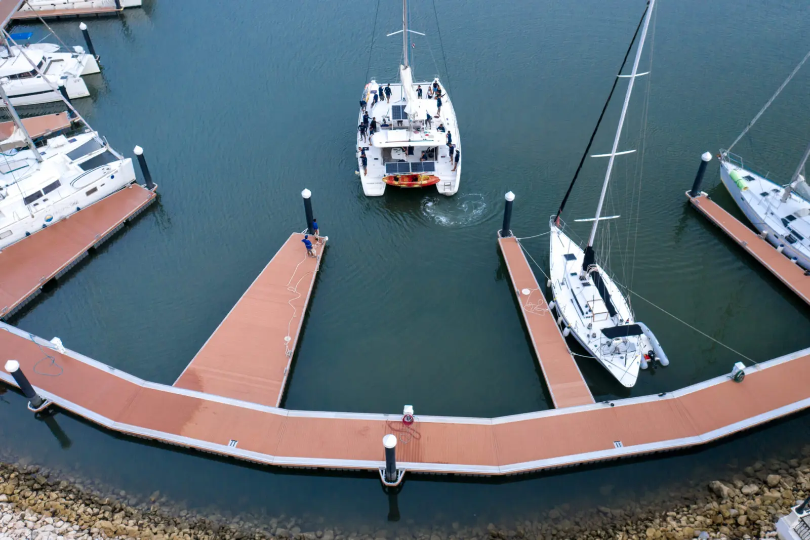 Boarding at Flamingo Marina
