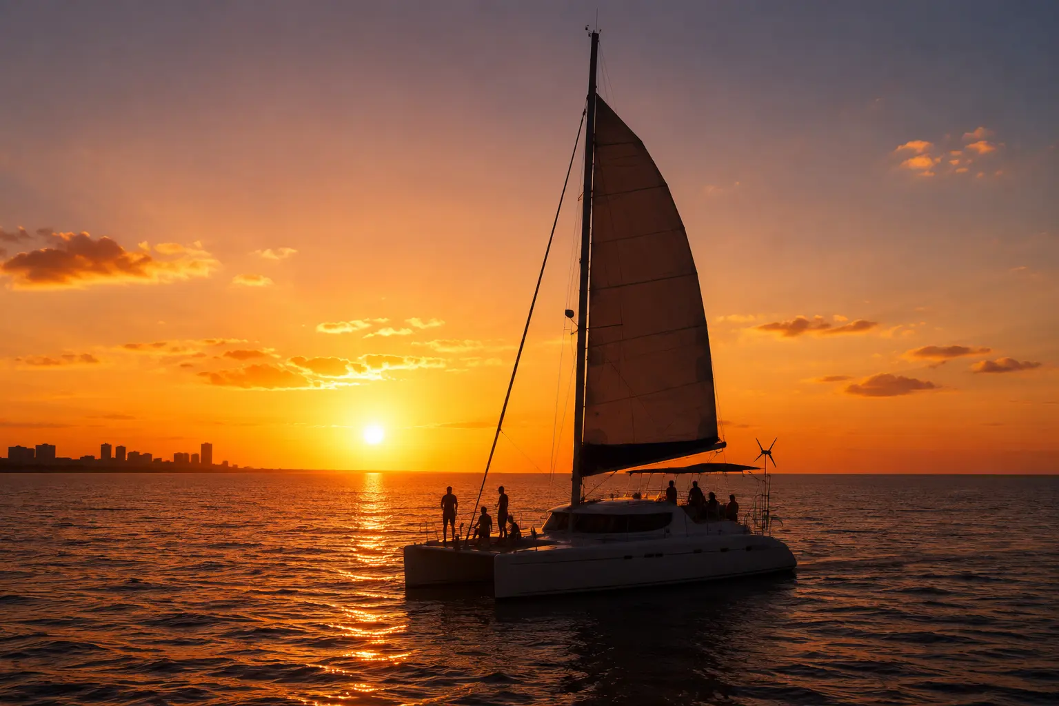 Sunset moment Anchor for the best sunset views over the Caribbean