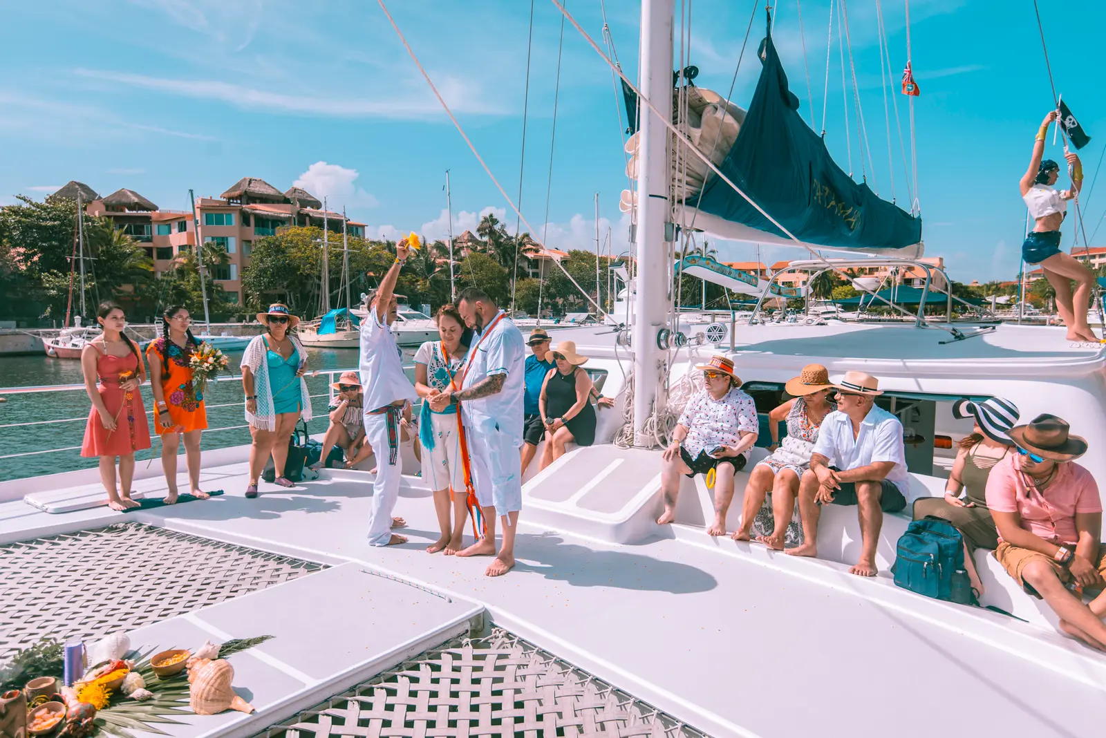 Grilled Lunch & Open Bar - Back on board to a plate straight off the grill and a bar that stays open