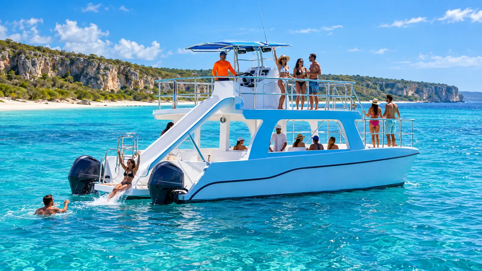 Bahía de las Águilas Beach Time Anchor at one of the Caribbean's most beautiful beaches for free time on the sand (4-Hour Option: full beach buffet lunch served on the sand)