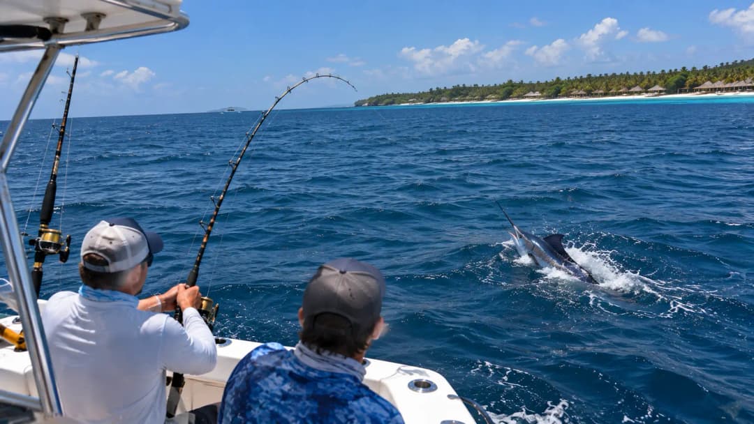 Tropical Sailfish Battle at Sea