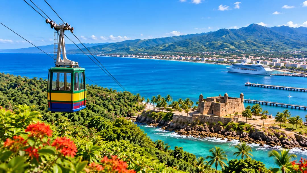 Tropical Bay Cable Car Panorama