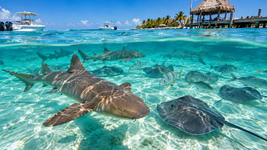 Tropical Lagoon Sharks and Rays