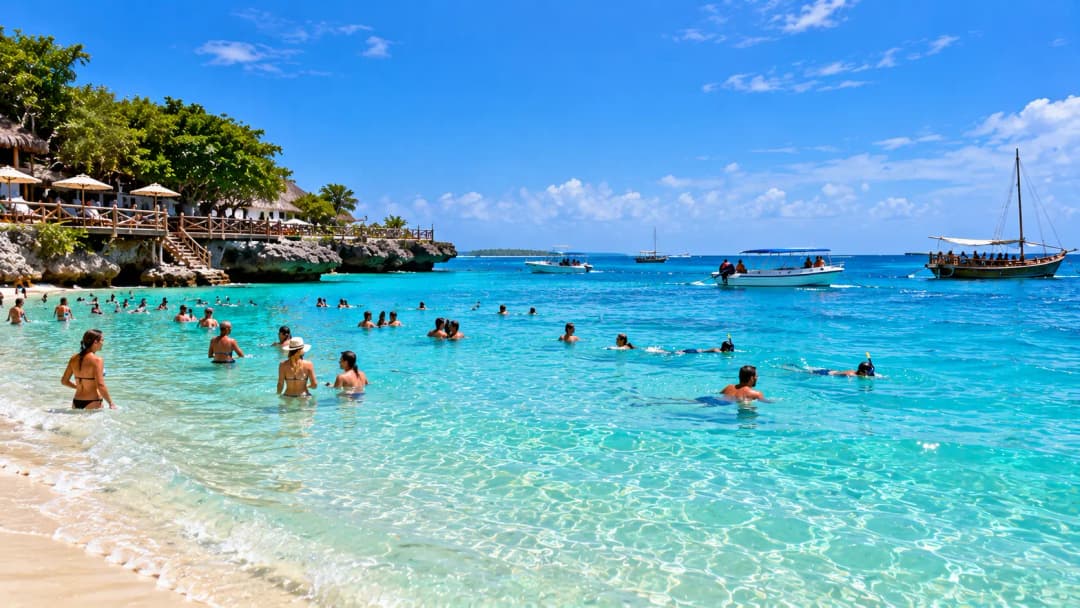 Tropical beach swimming Paradise
