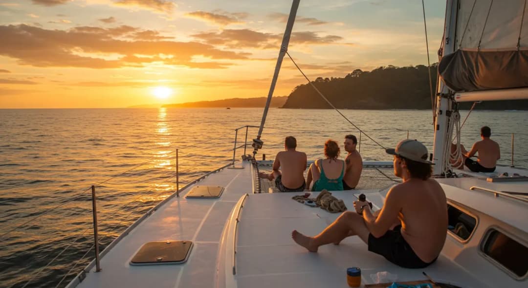 Jaco Beach with a Private Catamaran Tour