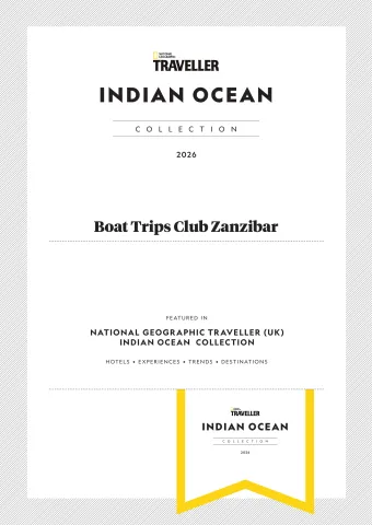 National Geographic Traveller (UK) Indian Ocean Collection 2026 – Boat Trips Club Zanzibar