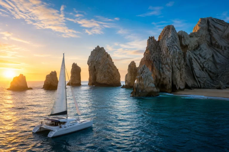 Golden hour catamaran by the sea is one of the most Amazing Cabo San Lucas Facts