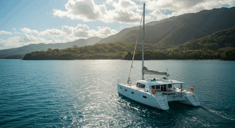 Coastline view of Costa Rica with lush greenery