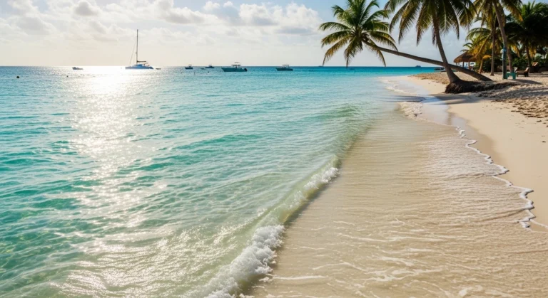 Playa Norte Isla Mujeres with turquoise shallow water and white sand near an all inclusive resort Isla Mujeres, perfect for relaxing and swimming