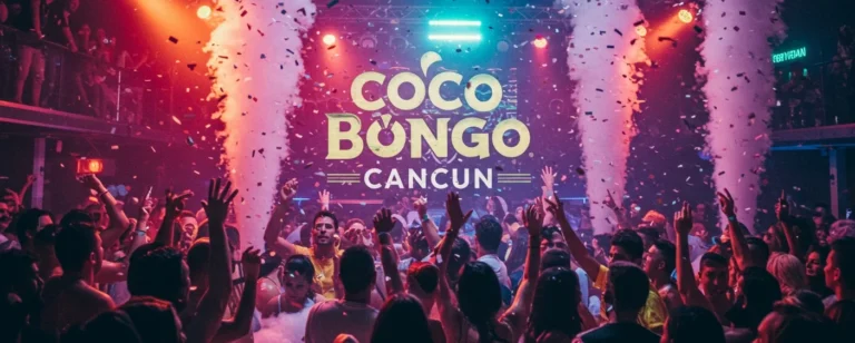 Partygoers enjoying the vibrant Coco Bongo Cancun experience