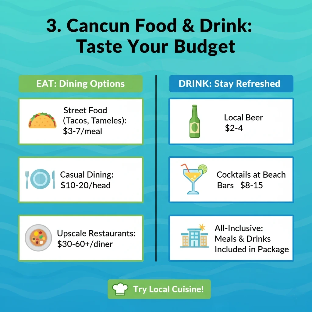 Food and Drink Costs in Cancun