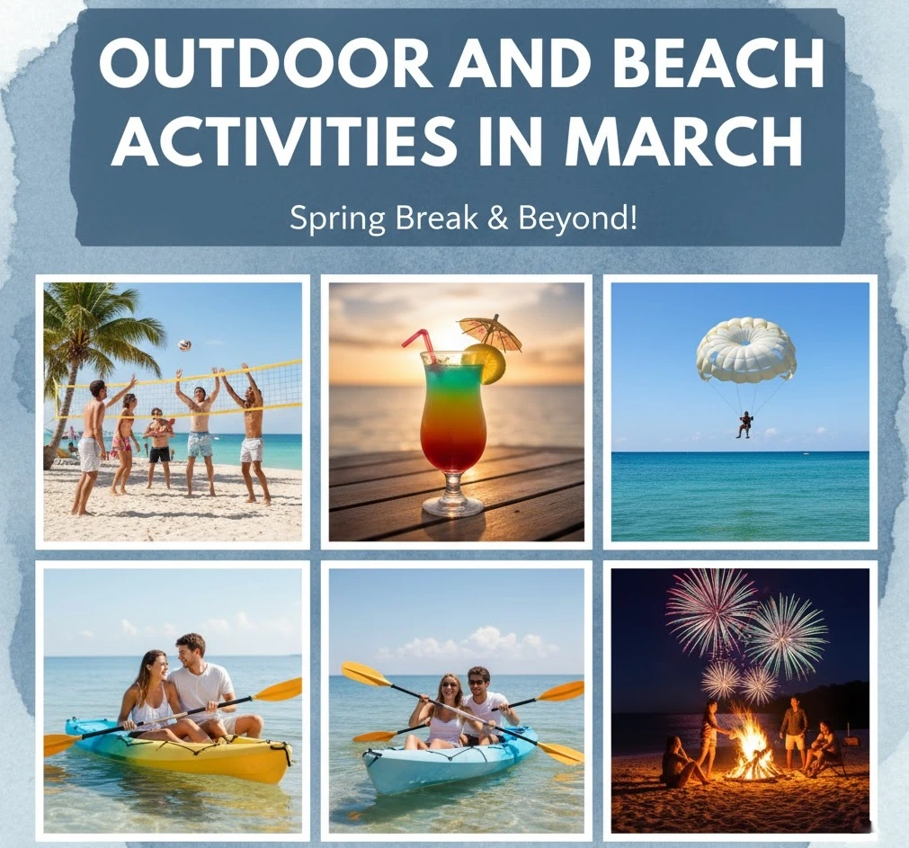 Outdoor and Beach Activities & Events in March