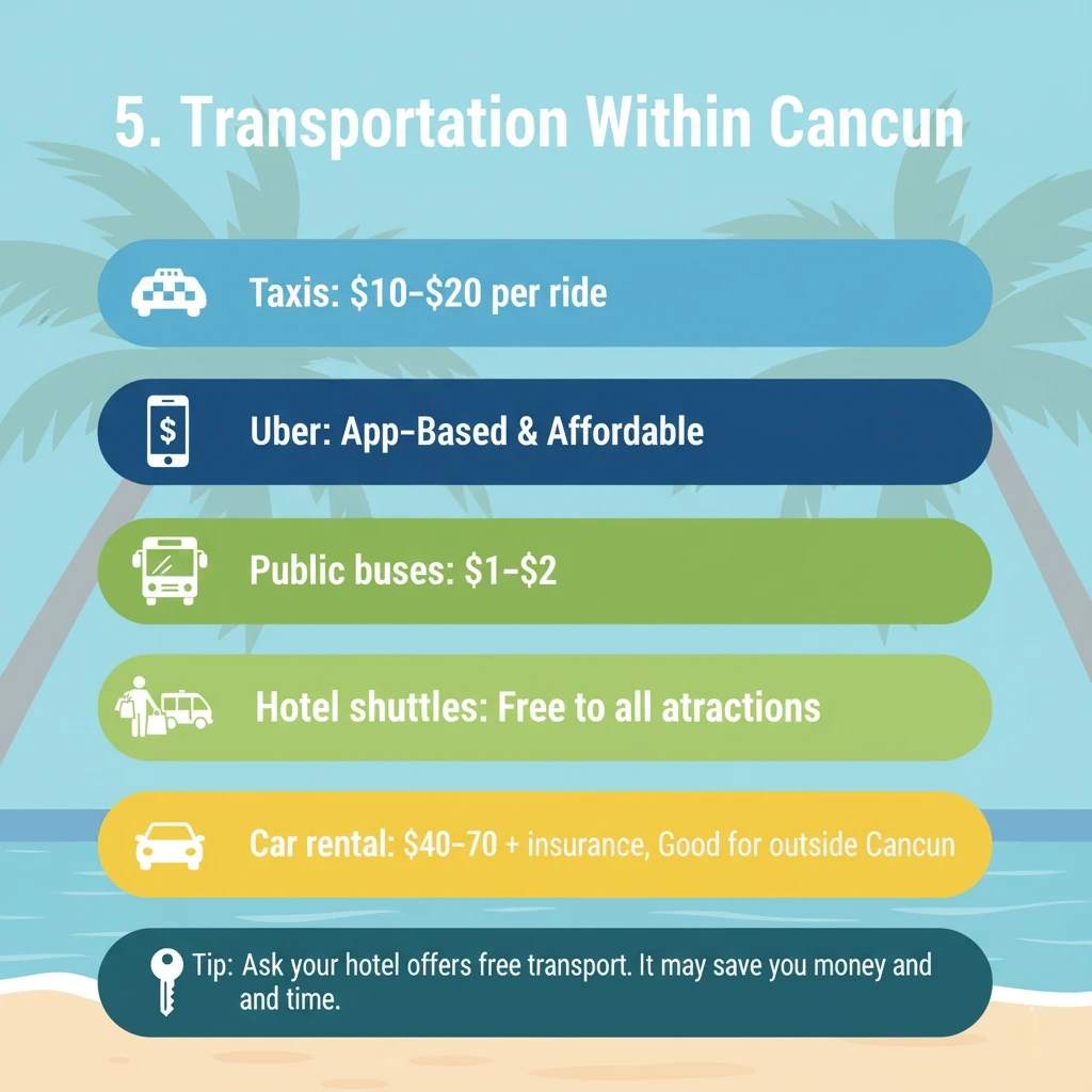 Transportation Within Cancun