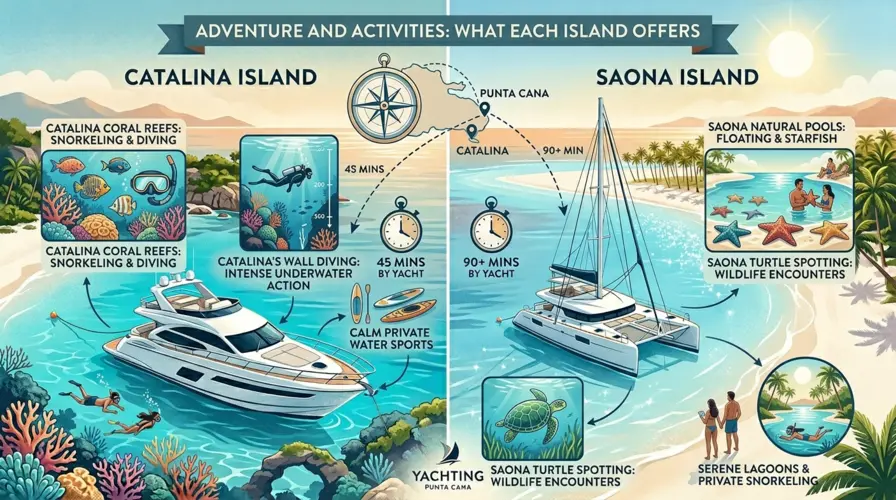 Adventure and Activities What Each Island Offers - Catalina vs Saona Island