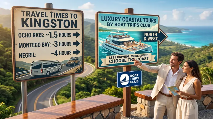 Driving Distances Getting to Kingston from the Resort Hubs - Where is Kingston Located