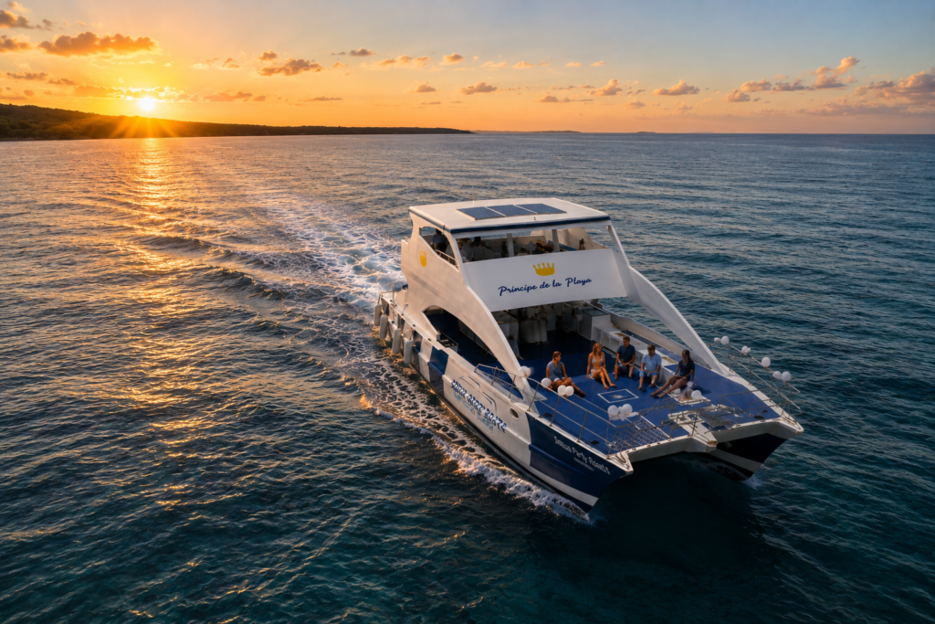 Puerto Plata Private Sunset Catamaran with Open Bar & BBQ