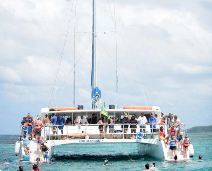 Ocho Rios Private Sunset Catamaran with Dinner & Open Bar