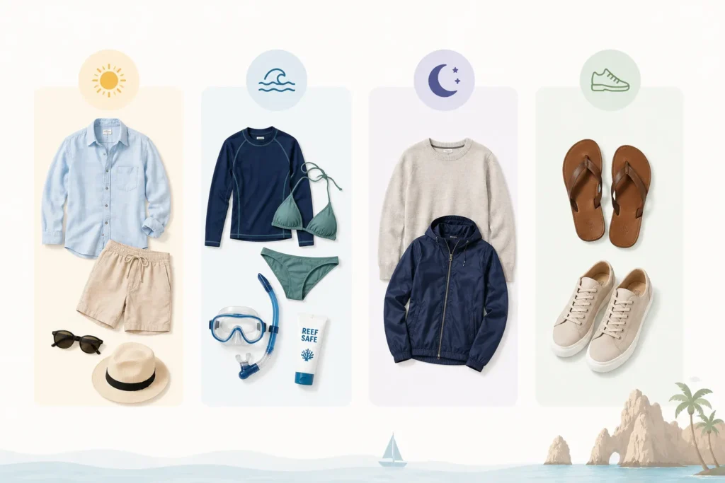 Luxury yacht cruising through deep blue waters near El Arco in Cabo San Lucas, with a dramatic rock formation in the background.