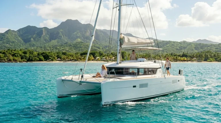 Things to do in Puerto Plata include sailing on a luxury catamaran along the Dominican Republic's scenic Atlantic coastline.