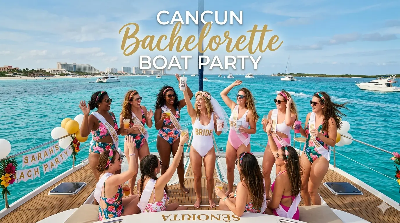 cancun Bachelorette boat party