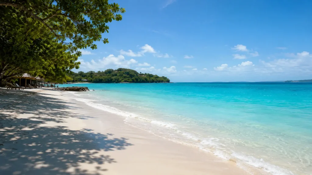 Tropical beach with turquoise waters