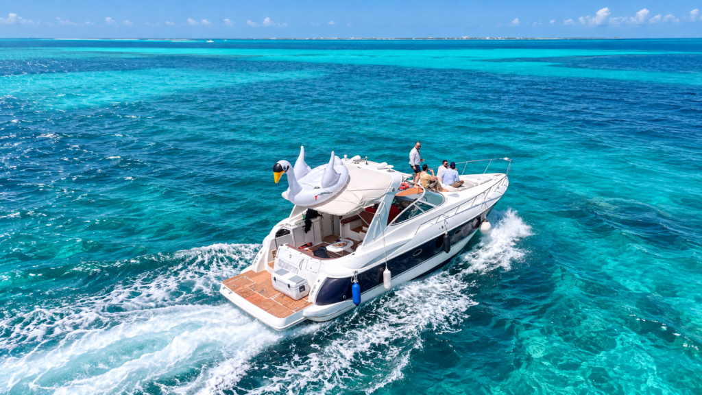 Isla Mujeres Yacht Rental: Private 40ft Express Cruiser from Cancun