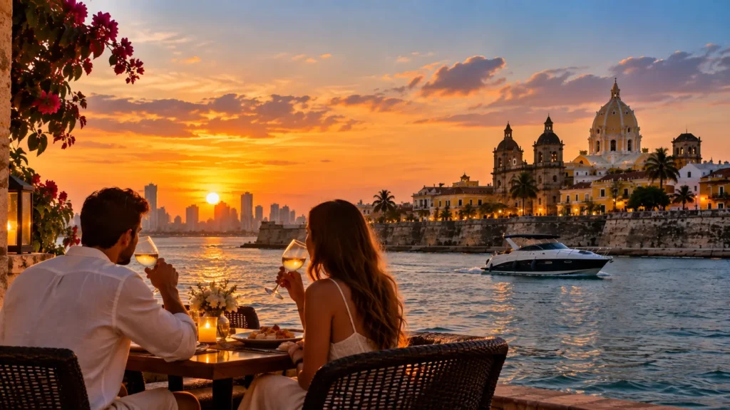 Cartagena Sunset Waterfront Romance


